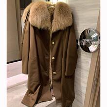 拽姐派克 狐狸毛皮草中长款时尚外套女2025冬季加厚毛毛大衣