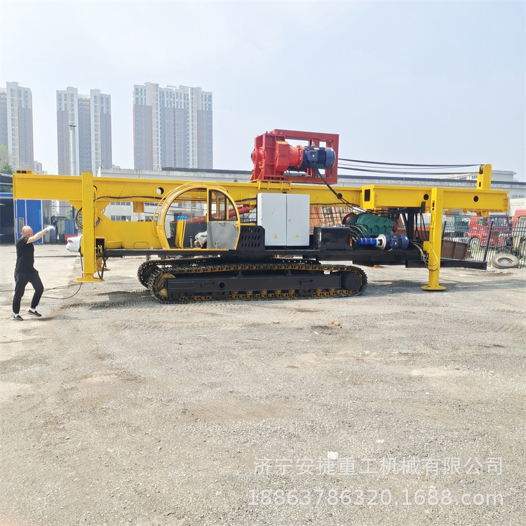 20米灌注桩长螺旋打桩机 低钻速 高扭矩 CFG螺旋地桩打桩机厂家