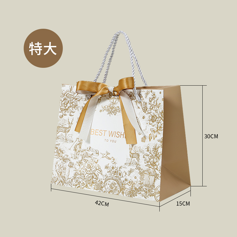 Bolsa de regalo de lujo ligera tienda de ropa bolsa bolsa de mano bolsa de compras bolsa de papel regalo bolsa de embalaje personalizada