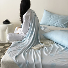 夏季新款亲肤竹纤维单层毛巾被盖毯夏凉被舒适冷感毯夏被南通家纺