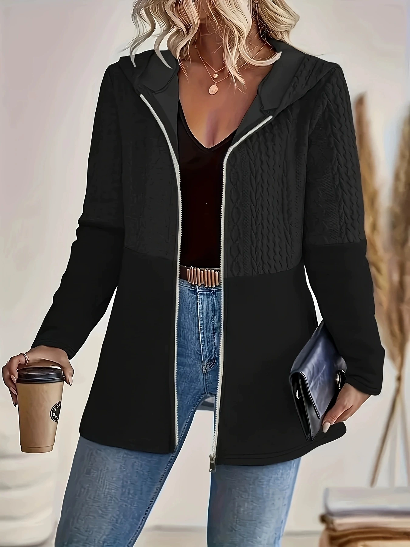 Демисезонная куртка, европейский стиль, oversized plus size, повседневная одежда
