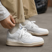 秋冬季新款厚底增高运动德训滑板鞋小众复古百搭透气个性小白鞋男