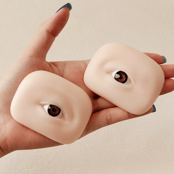 Embroidery eyebrow tattoo exercise leather 5D three-dimensional soft silicone eye module simulation eyebrow eyebrow eye makeup with eyes