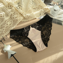 MPZ厂家蕾丝内裤女性感欧美复古宫廷镂空中腰三角裤2306一件代发