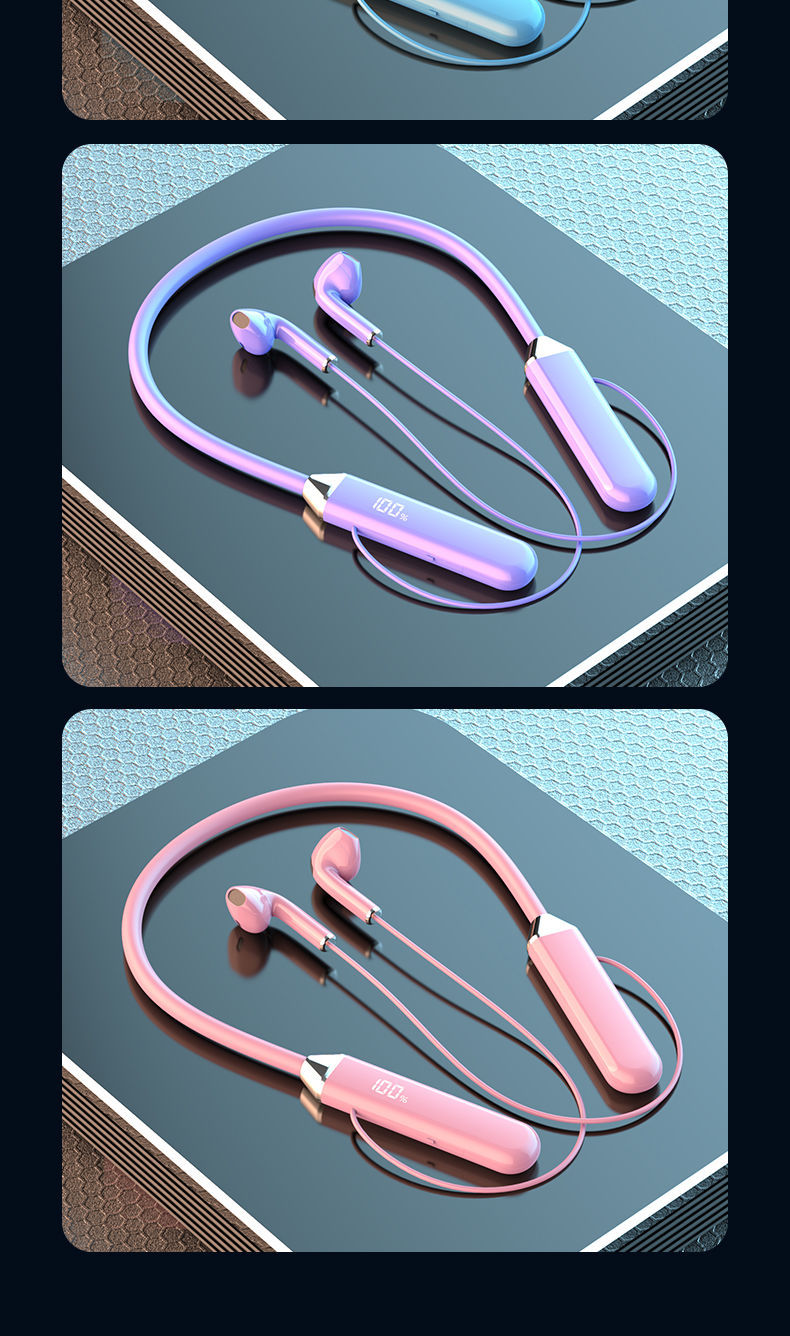 2026 New Neckband Bluetooth Headphones with Super Long Standby Time, Heavy Bass, Suitable for Running and Listening to Music, Compatible with Apple and Android Phones