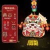 National trend three-dimensional paper-Lion Dance Fuwa