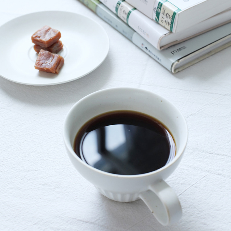 Taza de café de cerámica de montaña y río medieval, taza de café de estilo popular, taza de café de alto nivel, taza de té de la tarde