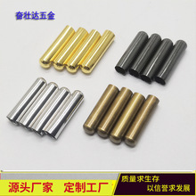 现货4.5*20无缝铜管圆头金属鞋带头绳带头尾夹礼品袋绳头多种尺寸
