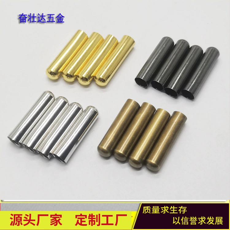 В наличии 4,5*20 бесшовная медная трубка с круглой головкой металлический шнурок голова Веревка хвостовой зажим Подарочная сумка веревочная головка различных размеров