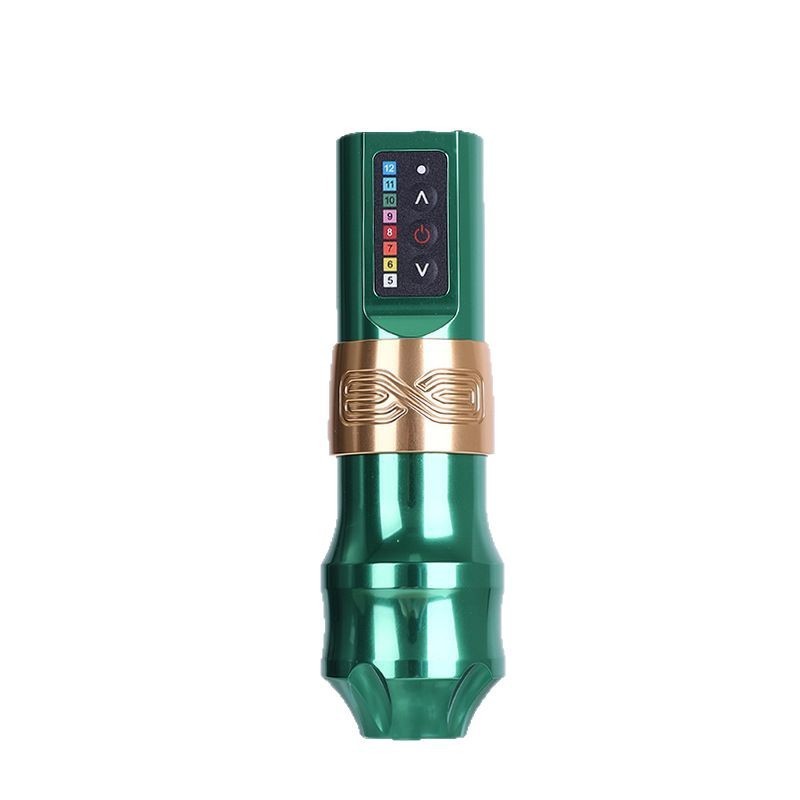 Pluma de tatuaje inalámbrica Liqi Tattoo Dual Battery EXO con motor de copa hueca para tatuajes, corte y sombreado, transfronterizo.