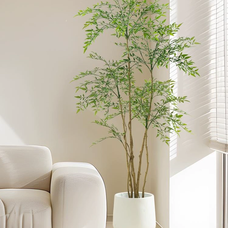 Легкая экстравагантная зеленая посадка Nantianzhu комнатный большой напольный декор гостиной декоративные бионические поддельные растения