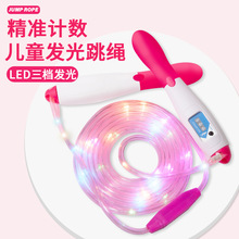 工廠直銷PVC光纖中考學生兒童跳繩批發LED發光計數跳繩支持代發繩