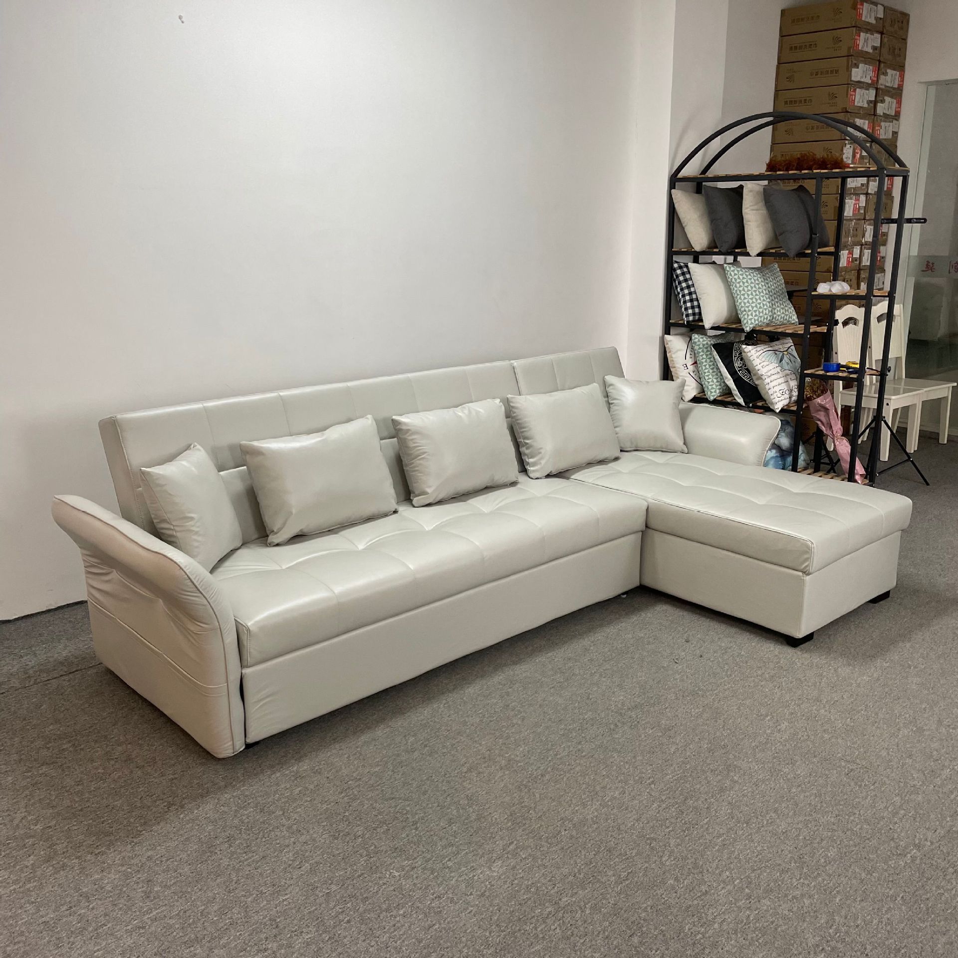 Combinación de sofá de sala de estar desmontable y lavable con sofá cama multifuncional plegable de doble uso para casa pequeña