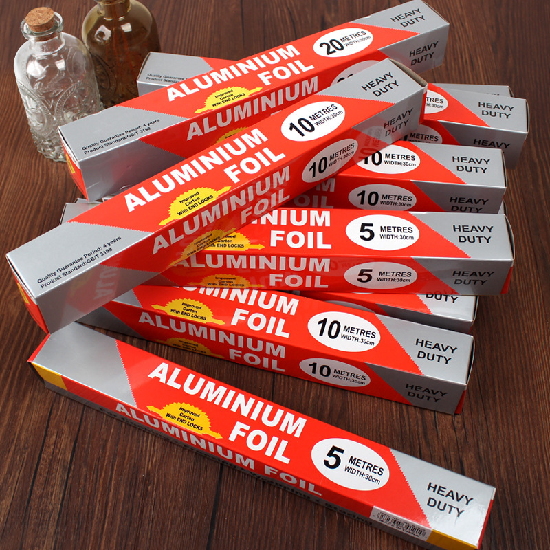 Papel de aluminio grueso, papel de aluminio para asar polvo de arácula, papel de aluminio para hornear carne asada, papel de papel de cojín rojo, papel de cojín