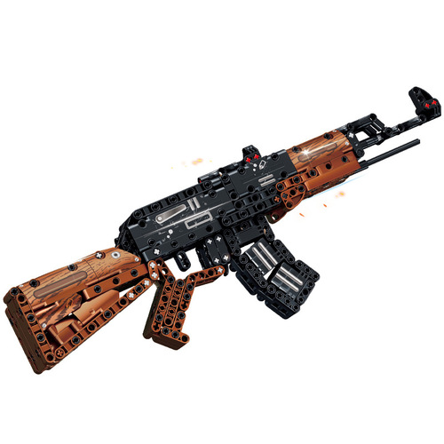 Le Yi Building Block Toy Assembly Gun Compatible with LEGO Sniper Rifle & Gatling Model Mechanism — Great Gift Box for Boys