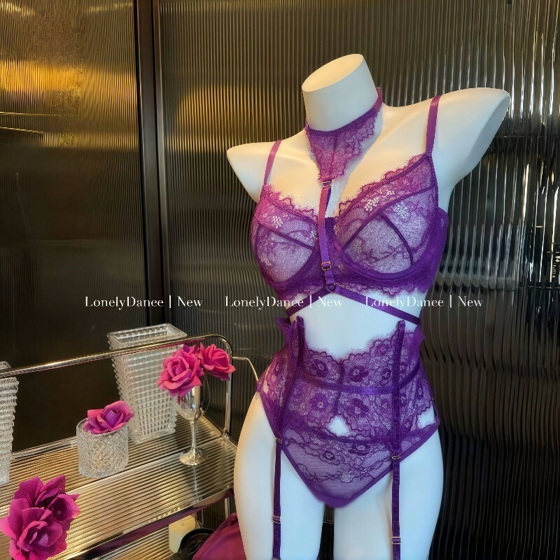Sexy Lingerie Transparent Sexy Suit Lace Uniform Temptation European and American Suspender Jumpsuit Female Pure Desire