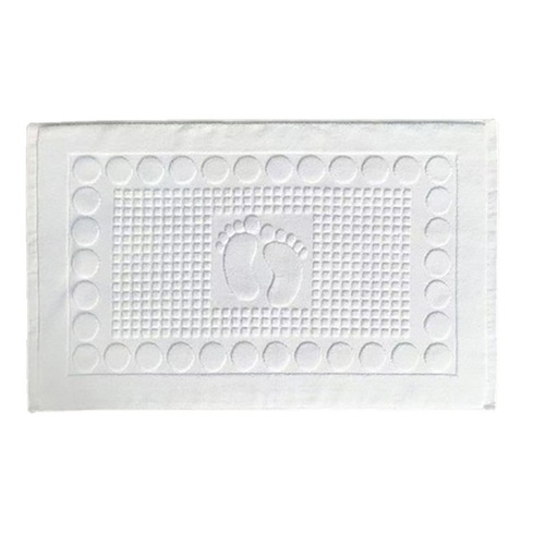 Pure cotton floor towel thickened water-absorbent 50*80 cotton hotel bathroom floor mat non-slip yarn-dyed jacquard towel printed with logo