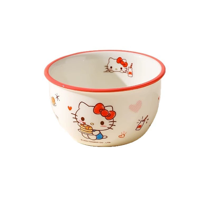 Hello Kitty, керамичная милая миска для домашнего использования для еды, посуда
