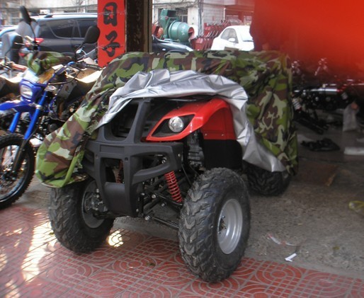 190t Polyester Taffeta Beach Vehicle Cover, All-Terrain Atv Cover, Sun Protection and Rain Protection, Black/Camouflage/Silver