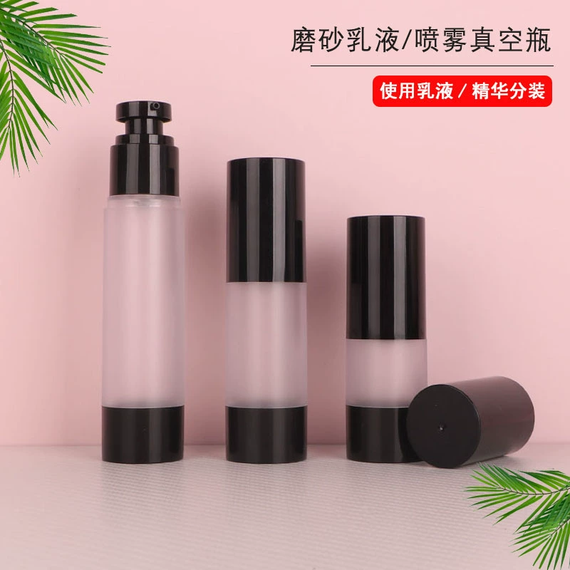 В наличии AS черный матовый флакон с распылителем 15/30/50 мл матовый флакон для лосьона черный матовый вакуумный флакон с распылителем