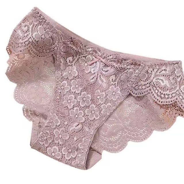 Panties women's new low waist sexy hollow lace pure for comfortable breathable cotton crotch briefs women manufacturers wholesale