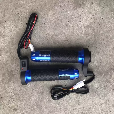 Motorcycle Handle Cover Handlebars Blue Winter Heating Riding
