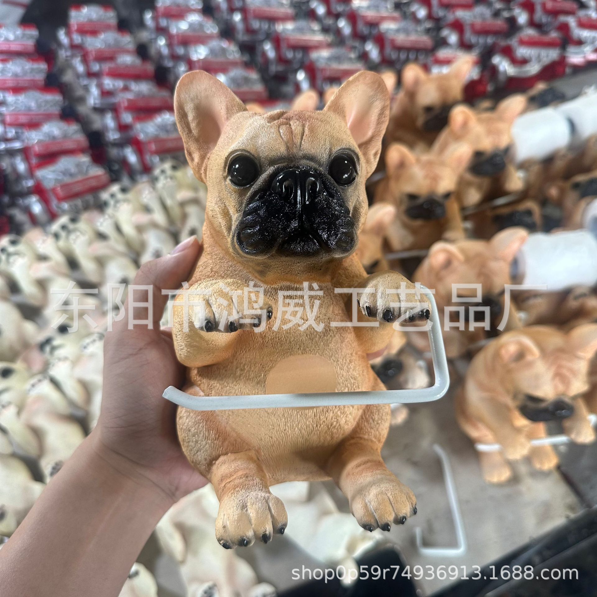 クロスボーダー新製品工芸品像家の装飾かわいい犬ペーパータオルホルダートイレットペーパーホルダー樹脂装飾品ペンダント