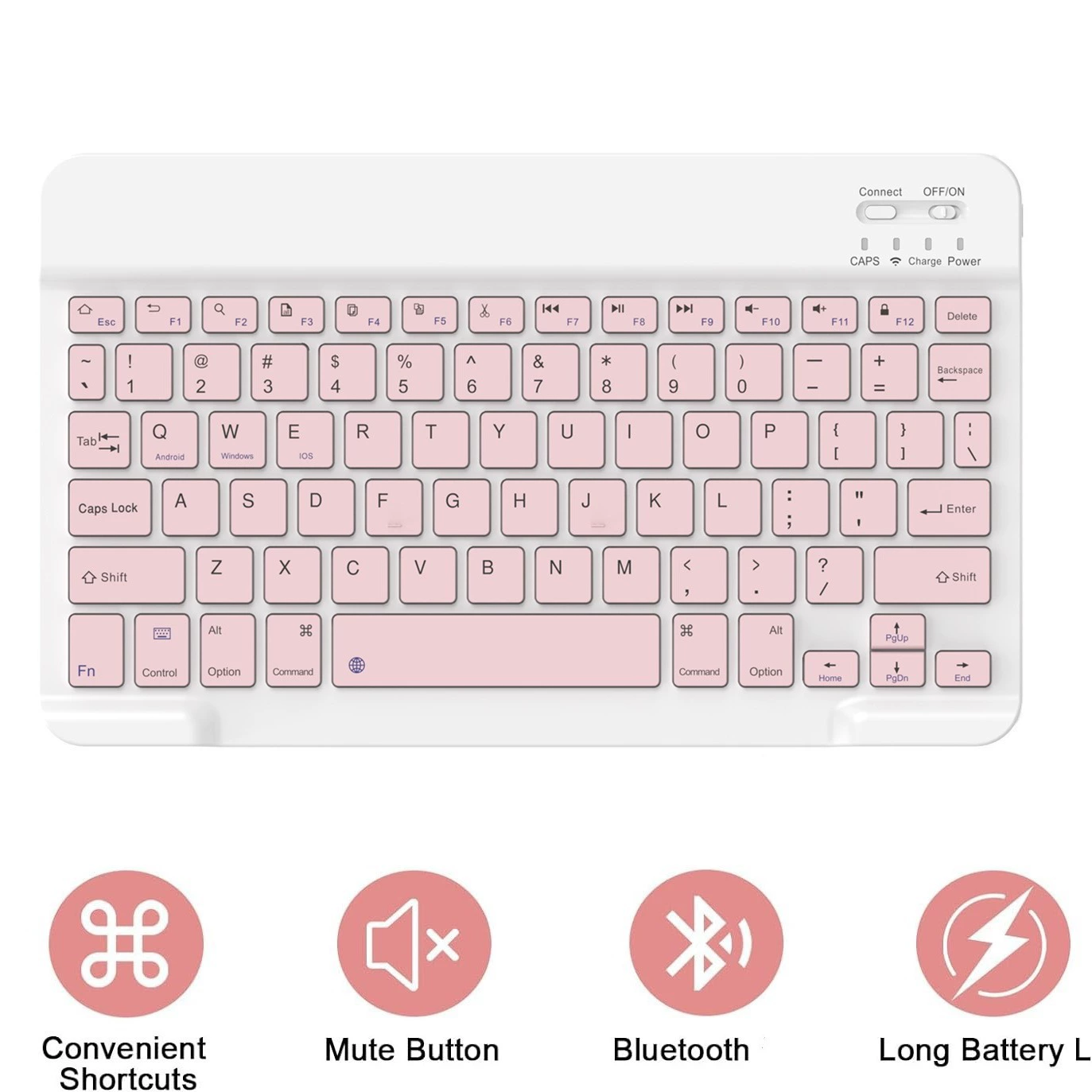 Keyboard Case (Samsung) — Compatible with Tab A9 / A9 Plus / S Series, Bluetooth detachable keyboard