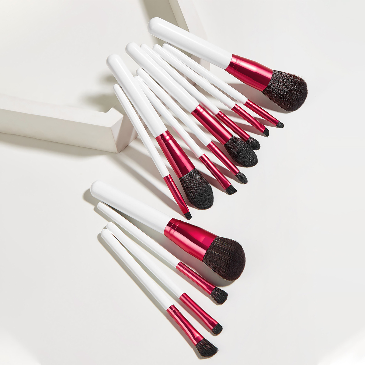 13 pennelli per il trucco, set bordeaux, pennello per ombretto, pennello per cipria, pennello per sopracciglia, strumenti di bellezza GUJHUI_voghion.com