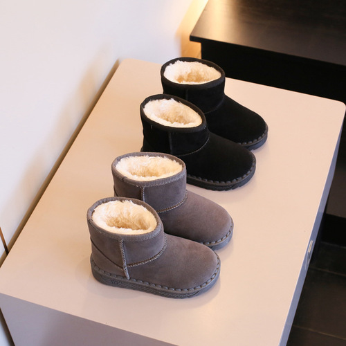 Fall/Winter Kids' Shoes: Fleece-Plus Cotton Boots for Toddlers, Stylish Children's Snow Boots & Fashionable Ankle Boots for Boys and Girls