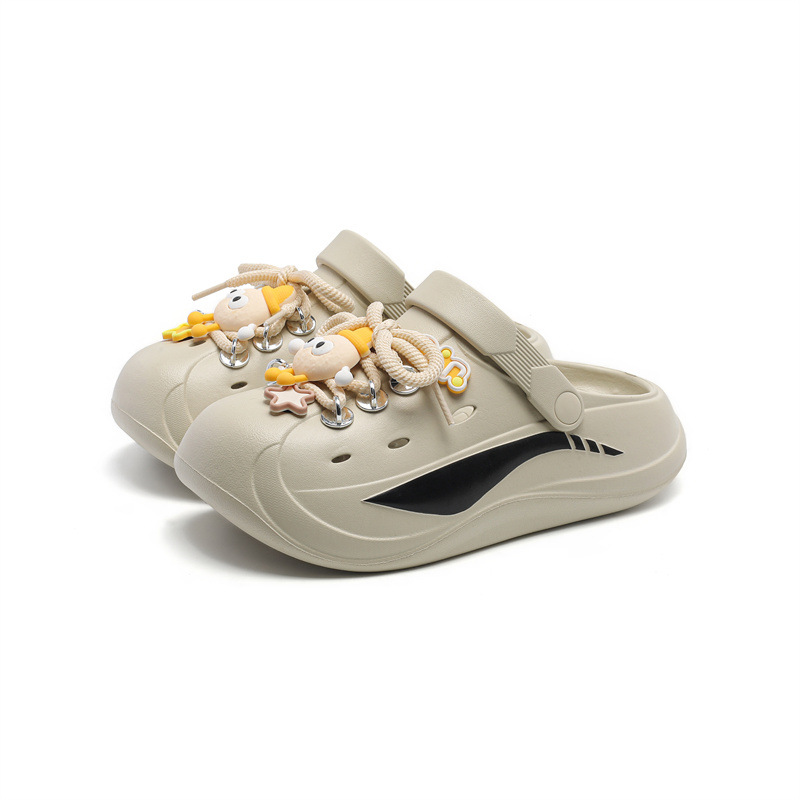 Zapatos con agujeros de suela gruesa para mujeres que usan pies no apestosos