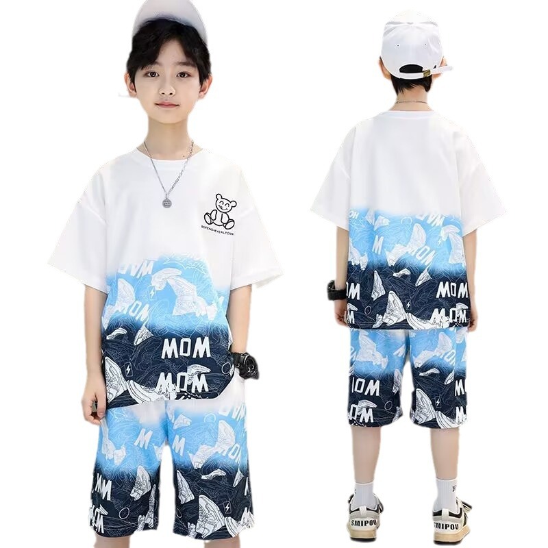 Ensemble de vêtements de sport d'été à manches courtes et à séchage rapide pour adultes, garçons, vêtements de basket-ball, vêtements décontractés pour enfants_voghion.com