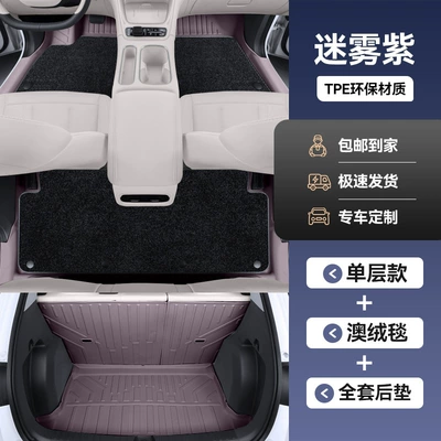 Car Carpet Floor Mats 26 - geely-star-wish-double-layer-model-misty-purple-australian-velvet-blanket-trunk-mat-backrest-mat