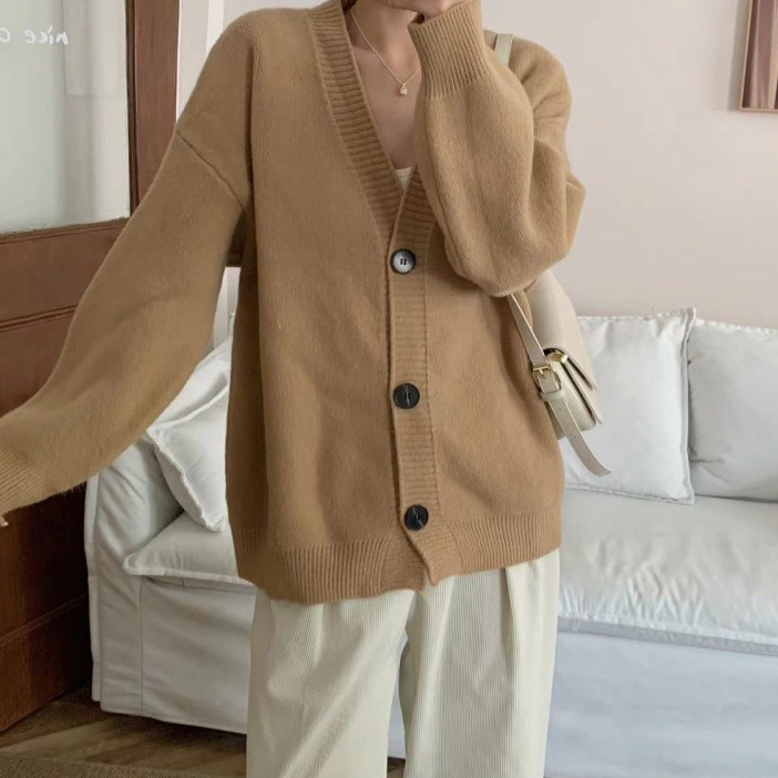 24 invierno Puyuan suéter khaki chaqueta mujer engrosado 2024 otoño invierno nuevo estilo coreano image 3