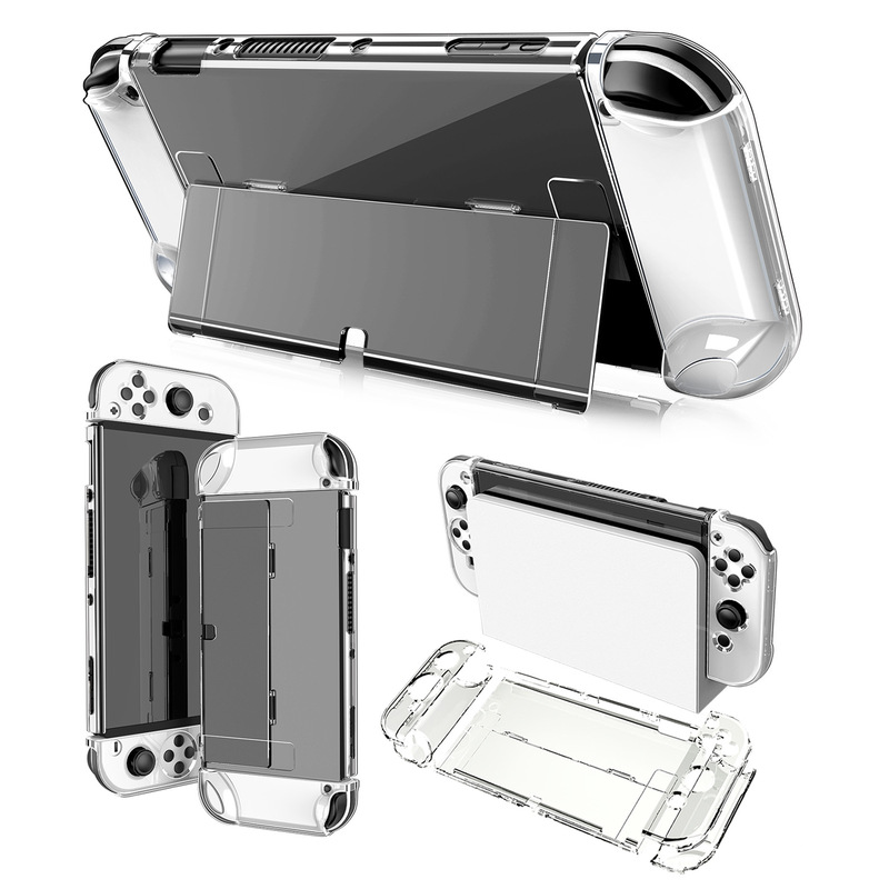 Suitable for Nintendo Switch Oled Crystal Case with Stand, Switch Oled Protective Case, Pc Hard Case