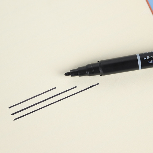 Marker pen, black oil-based logistics warehouse large-head pen, waterproof oil-based pen, small double-headed hook line pen wholesale