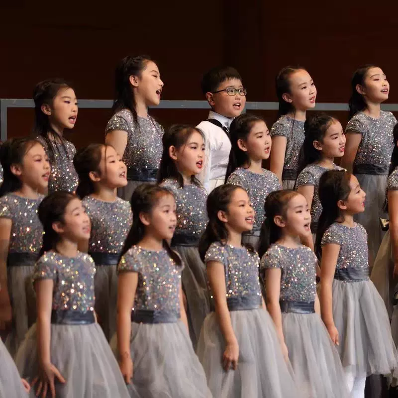 新款儿童主持礼服中小学生合唱服诗歌朗诵钢琴表演合唱团演出服装