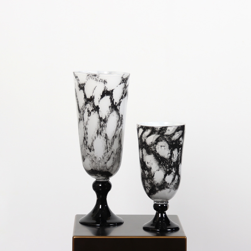 高级感欧式复古花瓶桌面摆件装饰大口径风灯花瓶鲜花干花奶油风灯