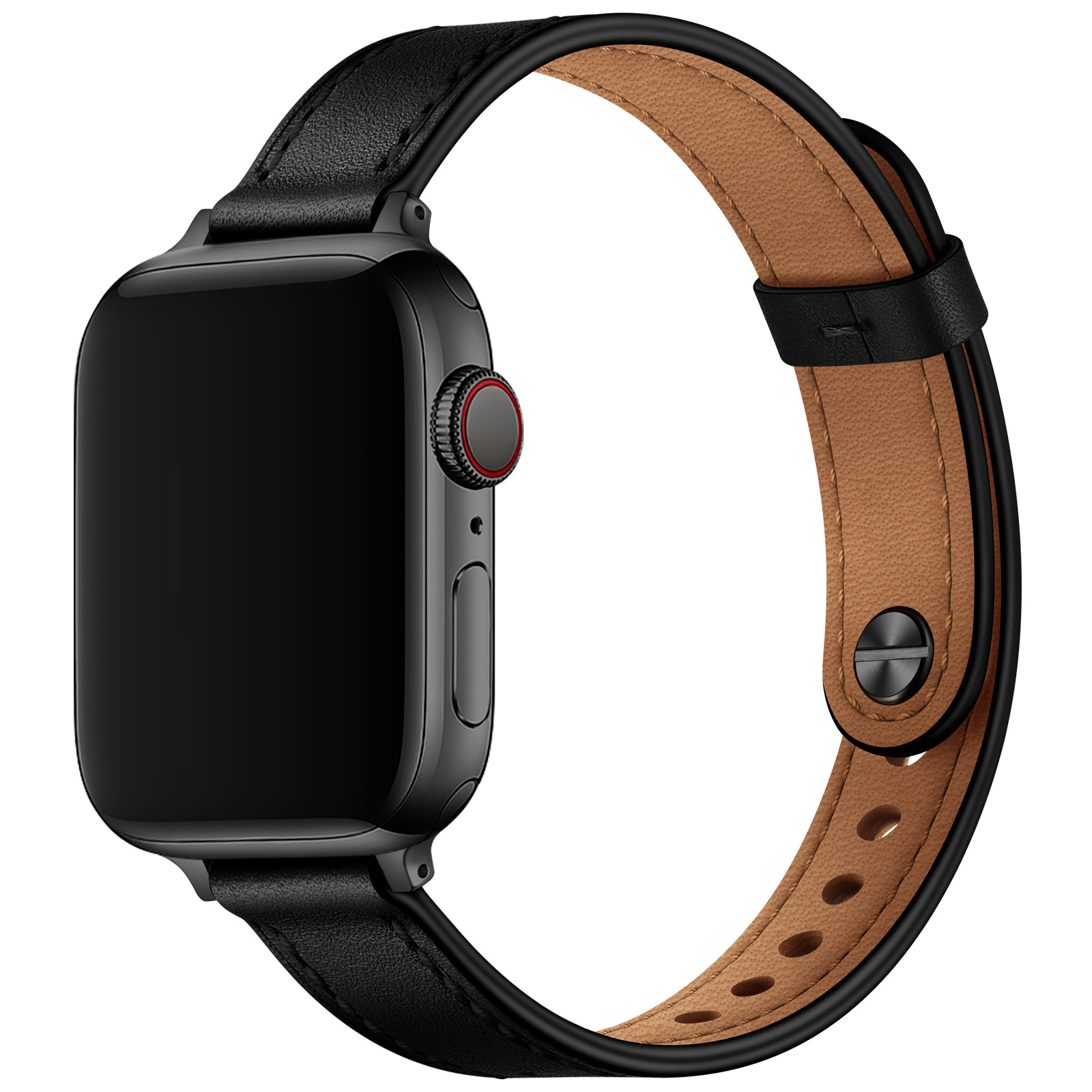 18g Weight Apple watch watchband Classification Genuine leather Material Solid Color Pattern Retro Style Retro Solid Color Apple Watch Watchband 90