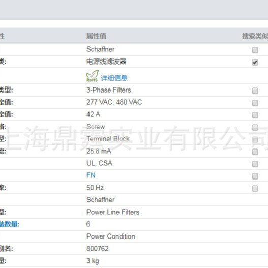 TE CONNECTIVITY - SCHAFFNER FN2410-100-34  EMC/RFI Filter