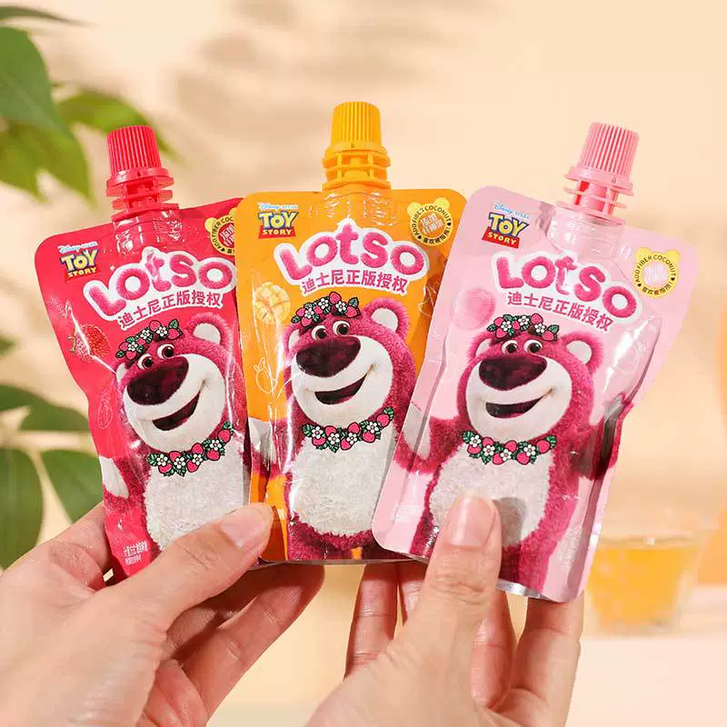 Дисней Клубничный медведь может сосать желе с белым персиком