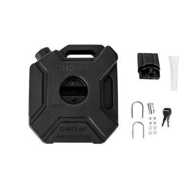 Wholesale Car and Motorcycle Spare Fuel Tank 5L with Lock Emergency Oil Pot Diesel Gasoline Plastic Oil Barrel Thickeneded Cross-Border (Fuel tank) - 5l-oil-bottle-black