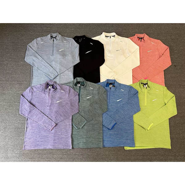 26 Cross-border Autumn and Winter New Style Men's Long Sleeve Thickened Fleece Half-Zip Sweatshirt for Training and Sports