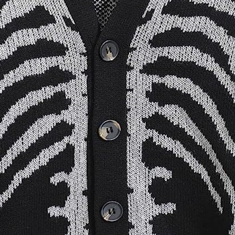 Sweater Tops Type Festival Occasion V Neck Neckline Loose Fit Type Women's Sweater Long Sleeve Sweaters & Cardigans Jacquard Rib-Knit Casual Skeleton