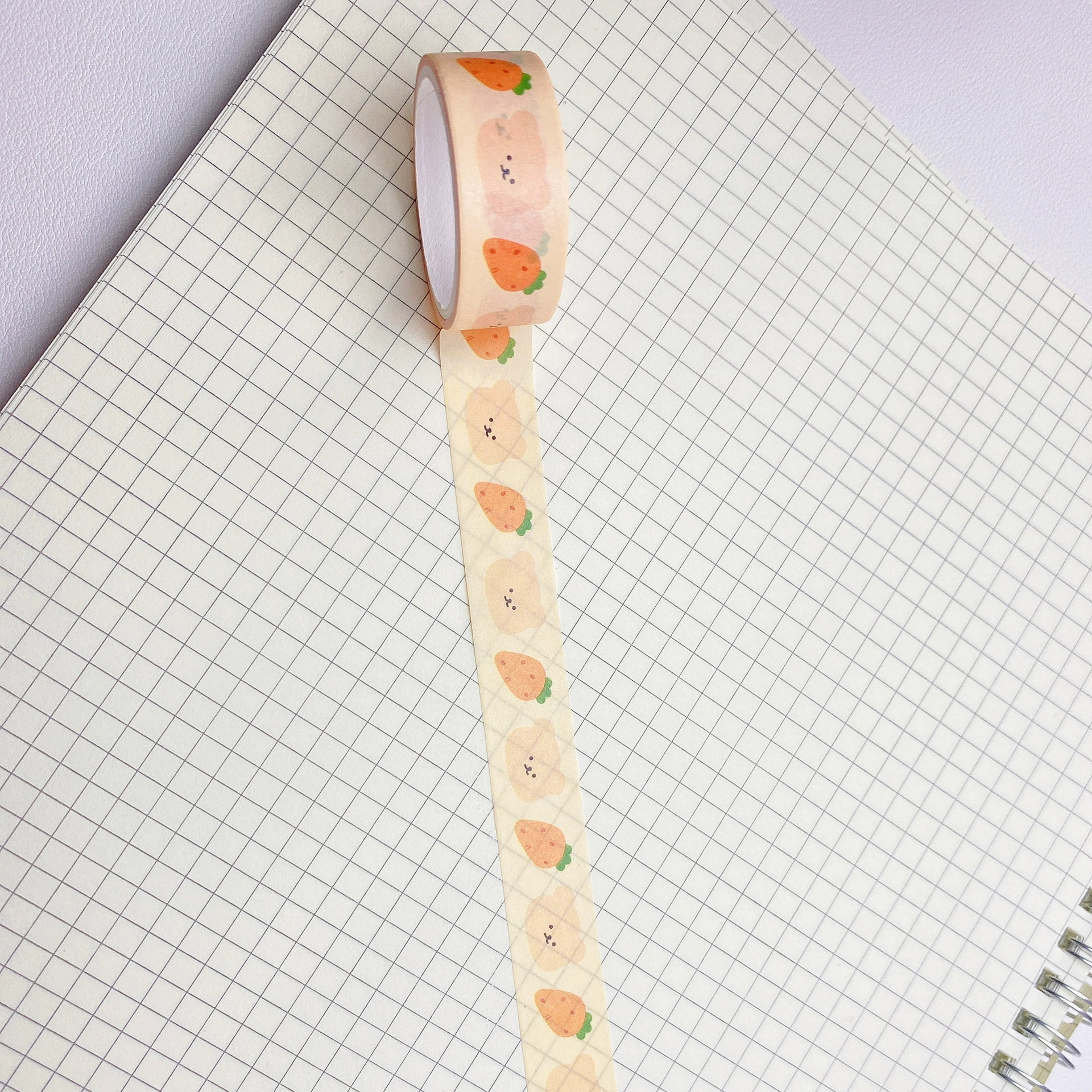 Cute paper tape, cartoon colour map, South Korea, with little bears, handmade, scheduler
