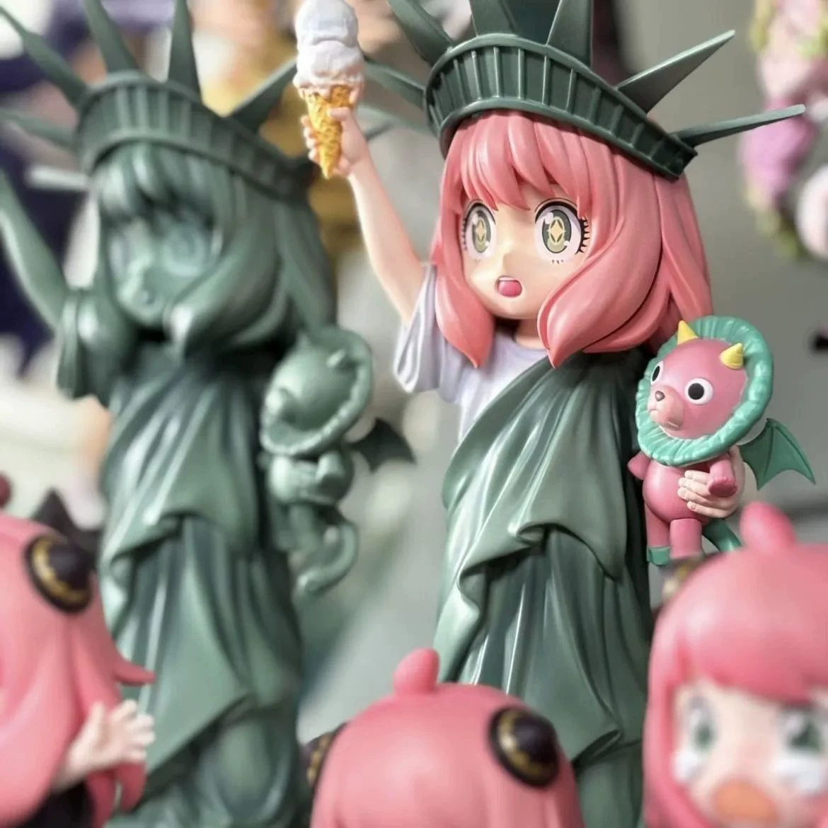 GK-фигурка Spy Family Anya «Liberty Goddess», 19 см, настольная аниме-статуэтка, подарок