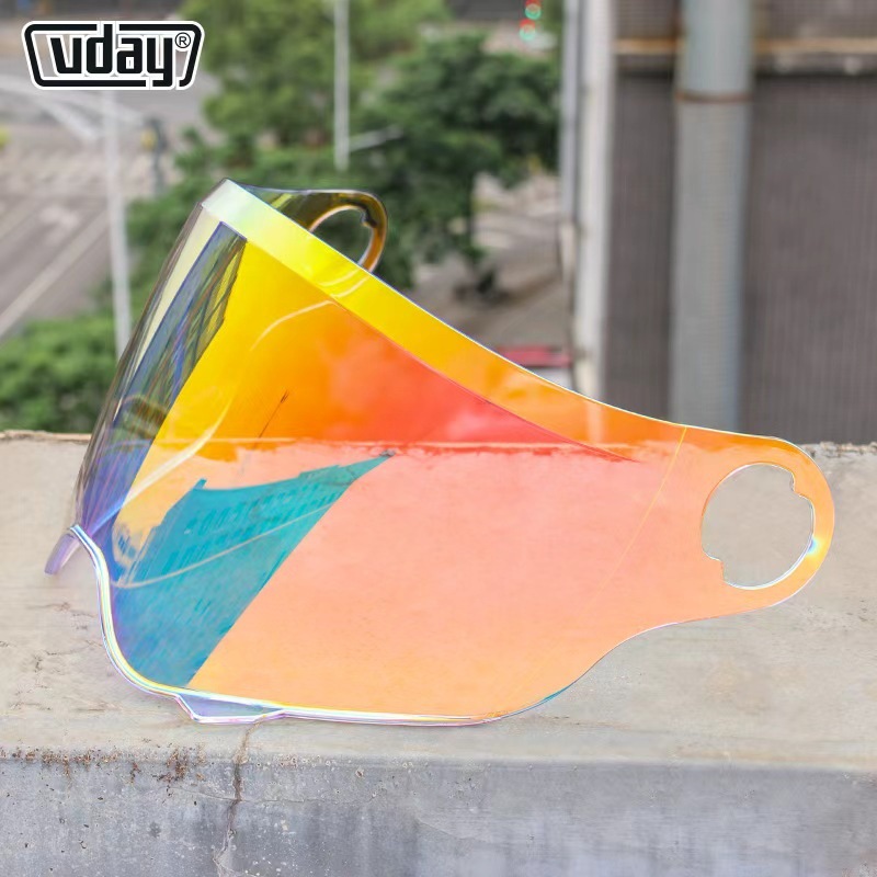 Vday/Vday Original Lens Black Tea Night Vision Day and Night Universal Electroplated Lens Motorcycle Helmet Lens Accessories