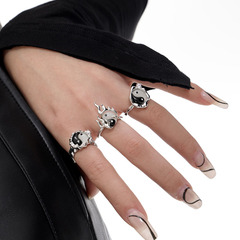 新款太極風國潮滴釉戒指女高級感小眾設計中性風ins個性指環潮酷