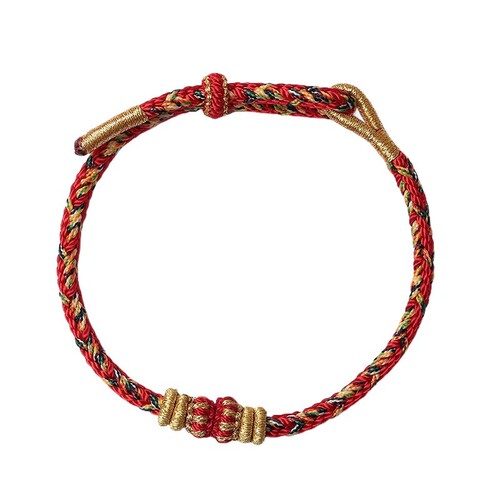 2024 Year of the Dragon Red Rope Bracelet for Men and Women, 12 Zodiacs, with Laughing Buddha and Eight Guardians, Hand-woven Gift
