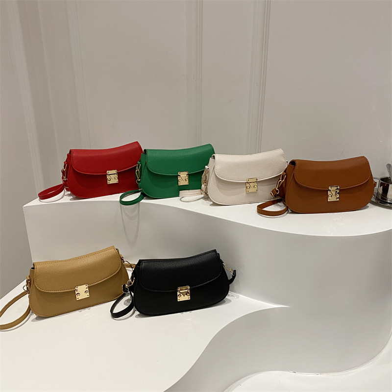 Textura de bloqueo bolso de mujer de color sólido 2024, nuevo invierno bolso de mano retro de moda, bolso de hombro con patrón de ramas.